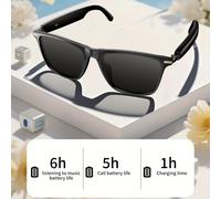 TEMU 1pc Gafas Inteligentes con IA | Gafas de con Inteligente con IA y Traducción Real, Audio Inalámbrico 5.4, Moda de Calidad, Carga USB, Regalo de Navidad