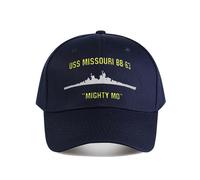 TEMU 1pc Gorra de Béisbol USS Missouri BB-63 - Gorra de Papá de Poliéster Ajustable para Hombres y Mujeres, , Gorra Deportiva de Moda con Diseño, Ideal para Todas
