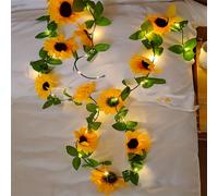 TEMU 1pc Guirnalda LED de Artificiales - con Hojas Verdes, Decoración Interior con Batería para Verano, , , Navidad, Día de San Valentín y Más, Decoraciones de Halloween y Navidad