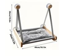 TEMU 1pc Hamaca de Madera para Gatos de Una/ Capa con para Montaje en Pared, para Gatos, Cesta Colgante para Gatos, Hamaca para , Plataforma para Gatos, Colchón para Gatos, para y Descansar