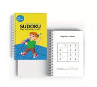 TEMU 1pc Haz que el Aprendizaje sea Divertido con Nuestro Librito de Rompecabezas Sudoku Temático para Edades de 3-6