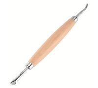 TEMU 1pc Herramienta de modelado de tallado de cuero de escultura de presión de grabado de doble cabeza Herramientas de artesanía de borde de estampado Herramienta de escritura manual de bricolaje