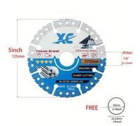 TEMU 1pc Hoja de Sierra de Diamante Compuesta Multifuncional para Cortar Acero de Color, Lámina de Hierro, Metal, Rebanado