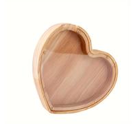 TEMU 1pc Hucha de Madera , de Almacenamiento Transparente Creativa con Forma de , Hucha, Adornos de Escritorio para Oficina, Estante, Decoraciones para el Hogar, Decoraciones para el Festival de Año