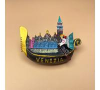 TEMU 1pc Imán de Nevera 3D Pintado a - Miniatura de Gondola y Basílica de , Decoración del para Hogar, Oficina o Cocina, Regalo Compacto de Viaje