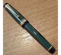 TEMU 1pc JD bolígrafo grande Deluxe punta de grande y pesado negro verde clip dorado negocio VIP pluma de fuente b para colección, desenroscable