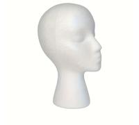 TEMU 1pc Juego de peluca unisex para adultos, cabeza de maniquí para exhibición de peluquería, cabeza de espuma sin base para exhibición de pelucas y accesorios de pelo