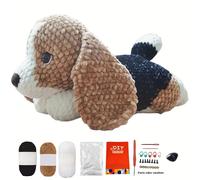 TEMU 1pc Kit de Crochet Beagle Lindo - Set Completo para Manualidades con Video Tutorial en Inglés - Regalo para Amantes , Empaquetado Elegante - Ideal para Navidad, , San Valentín y Otras Fiestas
