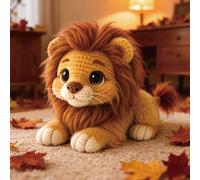 TEMU 1pc Kit de Crochet VIOIV León para Adultos y Principiantes - DIY Completa de Amigurumi con Tutorial PDF y Hilo - Kit de de Peluche a , Completa al Crochet para Regalos (Montaje Sin Costura)