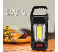 TEMU 1pc Lámpara de Camping LED Companion, Recargable por USB Luz Exterior con Batería de Litio 18650, Acabado de Metal , Material ABS, 4 de Iluminación, Función de Cargador Portátil