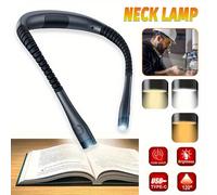 TEMU 1pc Lámpara de Cuello LED Recargable por USB - Ajustable, Flexible, Luz de Lectura, Material ABS, Ideal para Reparaciones, Tejer, Correr y Actividades al Aire Libre