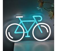 TEMU 1pc Letrero de Neón de Bicicleta Glow & Ride, LED para Pared, Decoración para Hogar/Bar/Dormitorio/Café/Garaje/Oficina, Regalo para Amantes del Ciclismo, 11.18''*6.73''