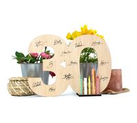 TEMU 1pc Libro de Visitas de Madera para 30º Aniversario y - Gran Recuerdo para Hombres, Mujeres, Niños y Niñas | Regalo para Decoración de Año , Navidad, Halloween y Decoración de Habitaciones