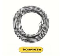 TEMU 1pc Limpiador de Tuberías con Cabezal Integrado para Inodoro, Desagüe, Antiobstrucciones, Herramienta Especial, Desatascador de Drenajes, 1m/2m//4m/5m