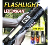 TEMU 1pc Linterna Grande y , Luz de Emergencia de Largo Alcance con COB LED Recargable y para Uso en Casa y al - Ajustable en Color /