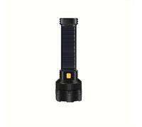 TEMU 1pc Linterna LED - - Luces COB de Rendimiento, Portátil, Recargable por USB, Energía Solar, Material Plástico, para Senderismo, Camping, Emergencias, Uso Doméstico, Batería