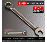 TEMU 1pc Llave Universal Ajustable de Calidad 6-22mm, Llave de Anillo Abierto para Reparación Automotriz, Herramienta Manual Métrica con 72 Dientes y Superficie Pulida, Regalo Ideal para Hombres