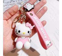 TEMU 1pc Llavero de Silicona de Gato Serie Sanrio Hello Kitty - Ideal para llaveros, regalitos pequeños, adornos para mochilas y más. Un accesorio decorativo