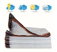 TEMU 1pc Lona Transparente Resistente con Ojales, Cubierta Transparente Impermeable Resistente a Desgarros Tarpaulin a Prueba de Lluvia para Coche Barco Camping Leña Familiar al