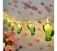 TEMU 1pc Luces de Cuerda de Cactus de Hierro, Luces LED Decorativas para Interiores, Luz de con Forma de Festivo