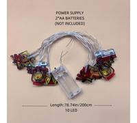 TEMU 1pc Luces Decorativas de para Autobús con Batería, 10 Luces LED de Cuerda, Luces de para Dormitorio, Fiestas, Hogar, Bar, Decoraciones de Halloween y Navidad
