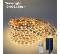 TEMU 1pc Luces LED Solares para Exteriores, Cuerda de Luces con 8 y Control Remoto para Escaleras, Terrazas, Vallas, Patios y Decoración Navideña o Halloween