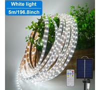 TEMU 1pc Luces LED Solares para Exteriores, Cuerda de Luces con 8 y Control Remoto para Escaleras, Terrazas, Vallas, Patios y Decoración Navideña o Halloween