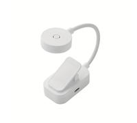 TEMU 1pc luz de lectura con clip - luz nocturna, 3 temperaturas de color, recargable, manguera flexible plegable, soporte vertical para mesa, luz , ideal para salas, dormitorios y