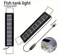 TEMU 1pc Luz LED para Acuario con Control de , Retráctil, Alimentación USB, Voltaje de Operación ≤36V, No Requiere Batería - Ideal para Iluminación de Acuarios de Agua , Accesorios para Acuarios