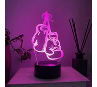TEMU 1pc Luz Nocturna Creativa de Guante de Boxeo con Colorido - Un Regalo Único 3D para al Deporte y del Boxeo, Lámpara