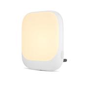 TEMU 1pc luz nocturna LED, ajustable, sensor de a , lámpara de pared enchufable de 2700K, enchufe estándar europeo, 220-240V, pantalla de plástico, para dormitorio, pasillo, escalera