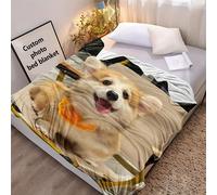 TEMU 1pc Manta de Franela con Foto Personalizada - Cobija de Vellón Lavable en Máquina para Todas , Diseño Impreso, Regalo de Aniversario y San Valentín para , Decoración del Hogar, Mejor para Navidad