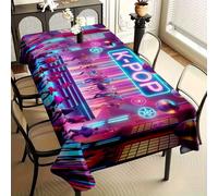 TEMU 1pc Mantel de Fiesta de Baile K- Diseño de Luz Neón // Logo - Tema de Pop Coreana, Lavable a Máquina para , , de Fans de K-Pop y Decoración de Fiestas