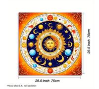 TEMU 1pc Mantel de Mesa Mandala Paño de Altar Cielo Estrellado Mantel de Mesa Brujería Astrología Alfombra Oracle Negra Mantel de Tarot Boho Tapete de Juego Paño Decoración del Hogar