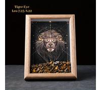 TEMU 1pc Marco de Fotos con Piedra Natural Triturada y Zodiacales, Artesanías de Cristal para Decoración del Hogar, Regalo de Navidad o