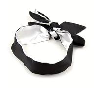 TEMU 1pc Máscara de Ojos de Satén, Máscara de Dormir de Satén Negra, Antifaz de Satén para Dormir