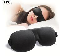 TEMU 1pc máscara facial de sueño 3D ultra cómoda - sombreada, ultra y amigable con la piel, correa ajustable para el , transpirable, , máscara de ojos ergonómica, que te dormir, viajar y con