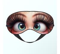 TEMU 1pc Mascarilla para ojos con diseño de dibujos animados y de ojos | Correa ajustable, , cómoda y transpirable para y viajes, ideal para descanso en y regalos, accesorio de viaje | de poliéster