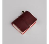 TEMU 1pc Mini Cuaderno de Cuero Viajero Portátil Diario en Pequeña, 3 de Relleno, Rellena 32 Hojas