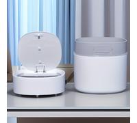 TEMU 1pc Mini de basura de plástico para escritorio, de cilindro para oficina, de almacenamiento para mesita de noche con , de basura para coche de dormitorio, capacidad de 2L