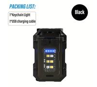 TEMU 1PC Mini Linterna Portátil, Luz Recargable para Llavero, Super LED con Clip de Gorra, Multifunción Potencia con Pantalla de Energía, Clip Trasero Metálico, Base Magnética, Ideal para Navidad