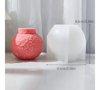 TEMU 1pc Molde de Vela de Silicona Festivo - Diseños de Bolas de Farolillos Navideños con , Renos y Patrones Florales para Decoraciones Festivas