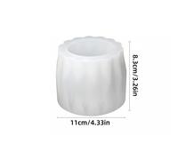 TEMU 1pc Molde para y Portavelas con Cilindro Central - Compatible con Yeso, Resina, Arcilla, Hormigón - Decoración DIY Hogar, , Fiestas - Desmoldeo Fácil & Reutilizable, Encanto en Silicona