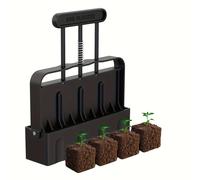 TEMU 1pc Moldeador de Bloques Manual y Negro con Mango Ergonómico - Herramienta de Jardinería para Germinación de Semillas, Cultivo de Plantas y Construcción - Moldeador de Plástico Duradero