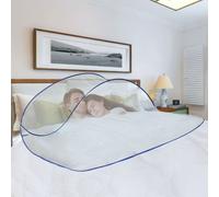 TEMU 1pc Mosquitero plegable y sin instalación para dormir en verano y protegerse de los mosquitos en parejas durante los viajes, mosquitero de cabeza y cara encriptado para cama y camping en casa