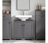 TEMU 1pc Mueble debajo del lavabo de 2 niveles y Mueble de almacenamiento de baño - L60cm x P30cm x H60cm - CAS29-JJ-EH