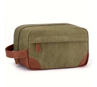 TEMU 1pc Neceser Vintage para Hombre, 350ml de Lona, Kit de Afeitado Portátil Multifuncional.