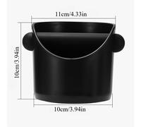 TEMU 1pc Negro Antideslizante ABS de Tamping de Café con Barra de Removable, Contenedor de Polvo de Molinillo de Café, Herramienta de Barista para Accesorios de Café