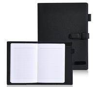 TEMU 1pc Organizador de escritorio de piel sintética para cuadernos A5 - Compatible con Hobonichi Cousin, y Midori MD Planners, con bucle para bolígrafo y ranuras para tarjetas