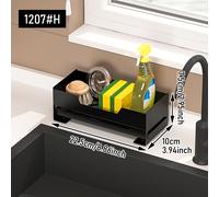 TEMU 1pc Organizador de Fregadero con Bandeja de Drenaje, Estante Multifuncional para Encimera para Esponjas, Estropajos y Jabón para Platos - Accesorio de Cocina